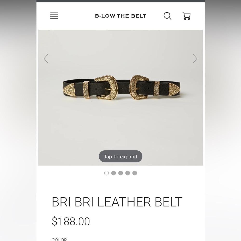 B-Low the Belt Bri Bri black & gold belt.